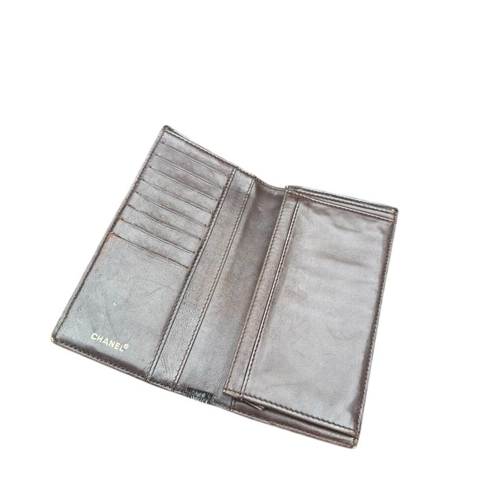 Chanel Brown Chocolate Bar Quilted Wallet - Picture 3 of 6
